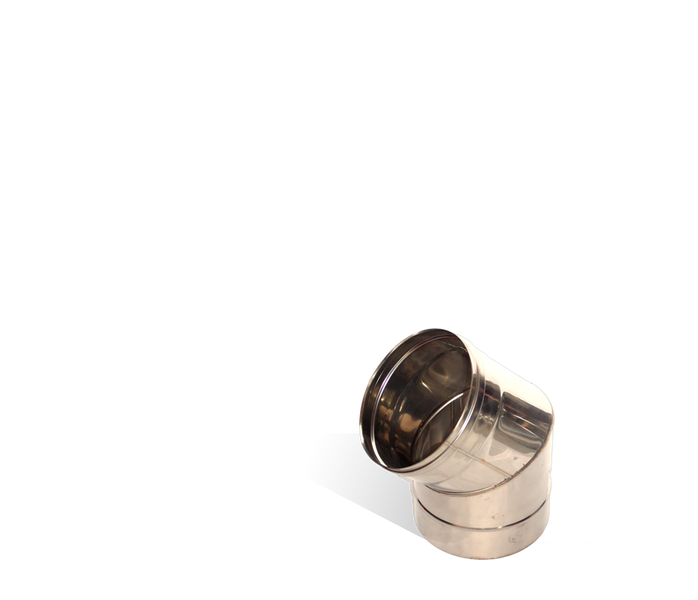 Версия-Люкс (Кривой-Рог) Колено 45, нержавейка, толщиной 0,5 мм, диаметр 100мм 1063730018 фото