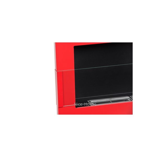 Біокамін Nice-House 650x400 мм-червоний глянець з стеклои Nice-House 650x400 фото