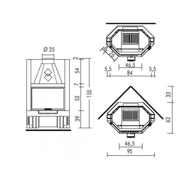 Каминная топка дровянная Edilkamin Tekno 3 (N) Status Tekno 3 (N) фото