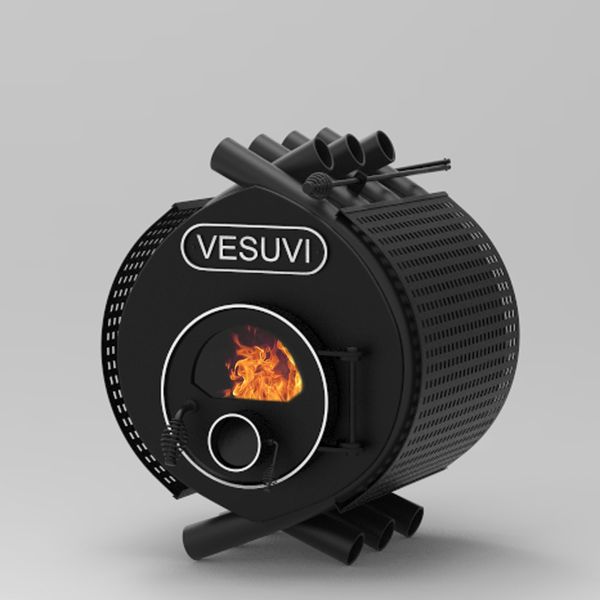 Калориферна піч на дровах «Vesuvi» classic «03» скло або перфорація «VESUVI» classic «03»C фото