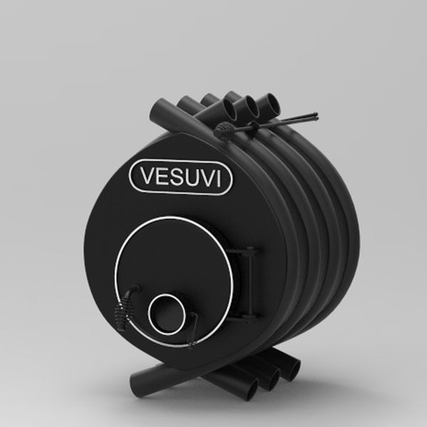 Печь калориферная на дровах «Vesuvi» classic «04» стекло+перфорация «VESUVI» classic «04»CП фото
