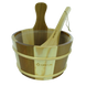 Набор Greus сосна (шайка 4 л + черпак) с пластиковой вставкой для бани и сауны Шайка Greus сосна фото 4