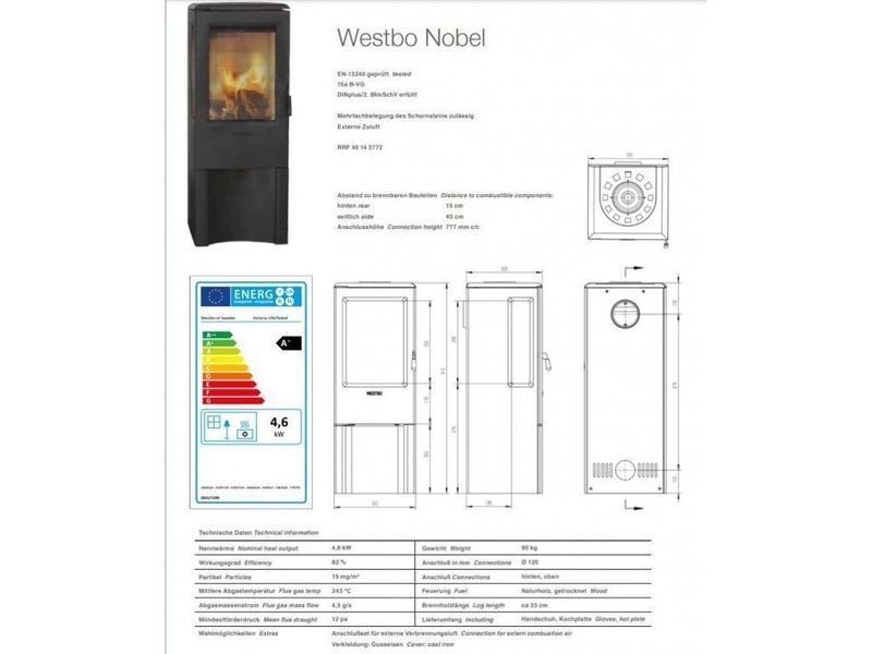 Дровяний камін із варильною поверхнею Westbo Nobel Westbo Nobel фото