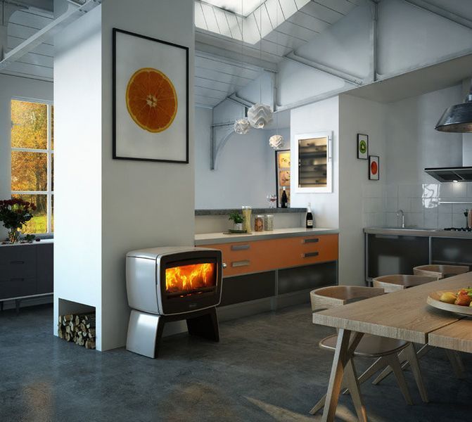 Чугунная печь Dovre Vintage 50 WB/Е14 светло серая эмаль - 9 кВт Vintage 50 WB/Е14 эмаль фото