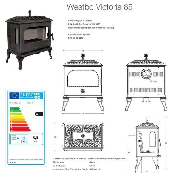 Дровяная печь с варочной поверхностью Westbo Victoria 85 Westbo Victoria 85 фото