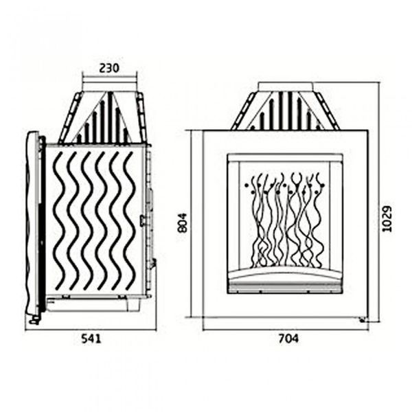 Каминная топка Invicta Vertical Onde-15 кВт Invicta Vertical Onde фото
