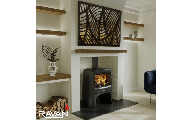 Чавунна піч-камін на дровах Ravan Tenesi 14 кВт Ravan Tenesi  фото