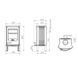 Чугунная печь Dovre Astro 2/L-BL - 9 кВт Dovre ASTRO2/L-BL фото 7