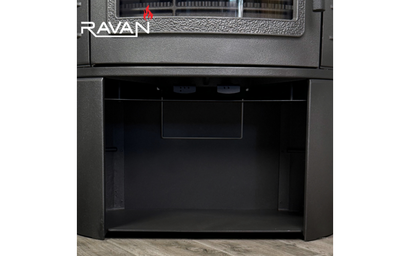 Чугунная печь-камин на дровах Ravan Deluxe 14 кВт Ravan Deluxe   фото