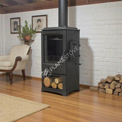 Чугунная печь-камин Flame Stove Lodi Side Cover с боковой дверцей Flame Stove Lodi Side Cover фото