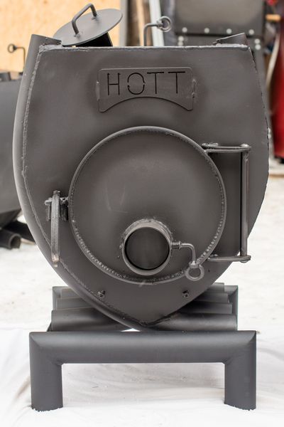 Печь Hott (хотт) с варочной поверхностью и стеклом «02» -18 кВт-400 м3 хотт 02 фото