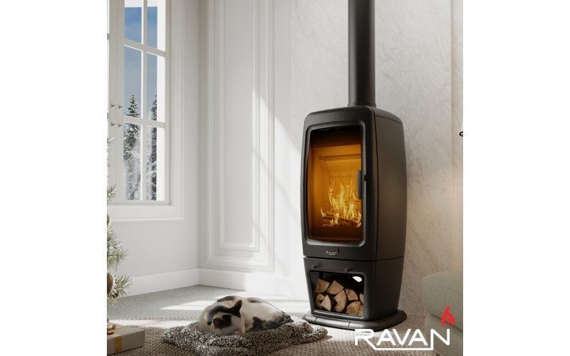 Чугунная дровяная печь-камин Ravan Incorta Pro 14 кВт  Ravan Incorta Pro  фото