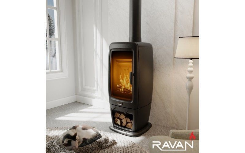 Чугунная дровяная печь-камин Ravan Incorta Pro 14 кВт  Ravan Incorta Pro  фото