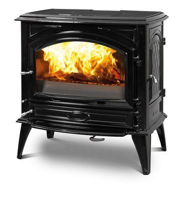 Печь на дровах Dovre 760 CB/E10 глянцевый черный эмаль - 11 кВт 760 GM/Е10 эмаль фото